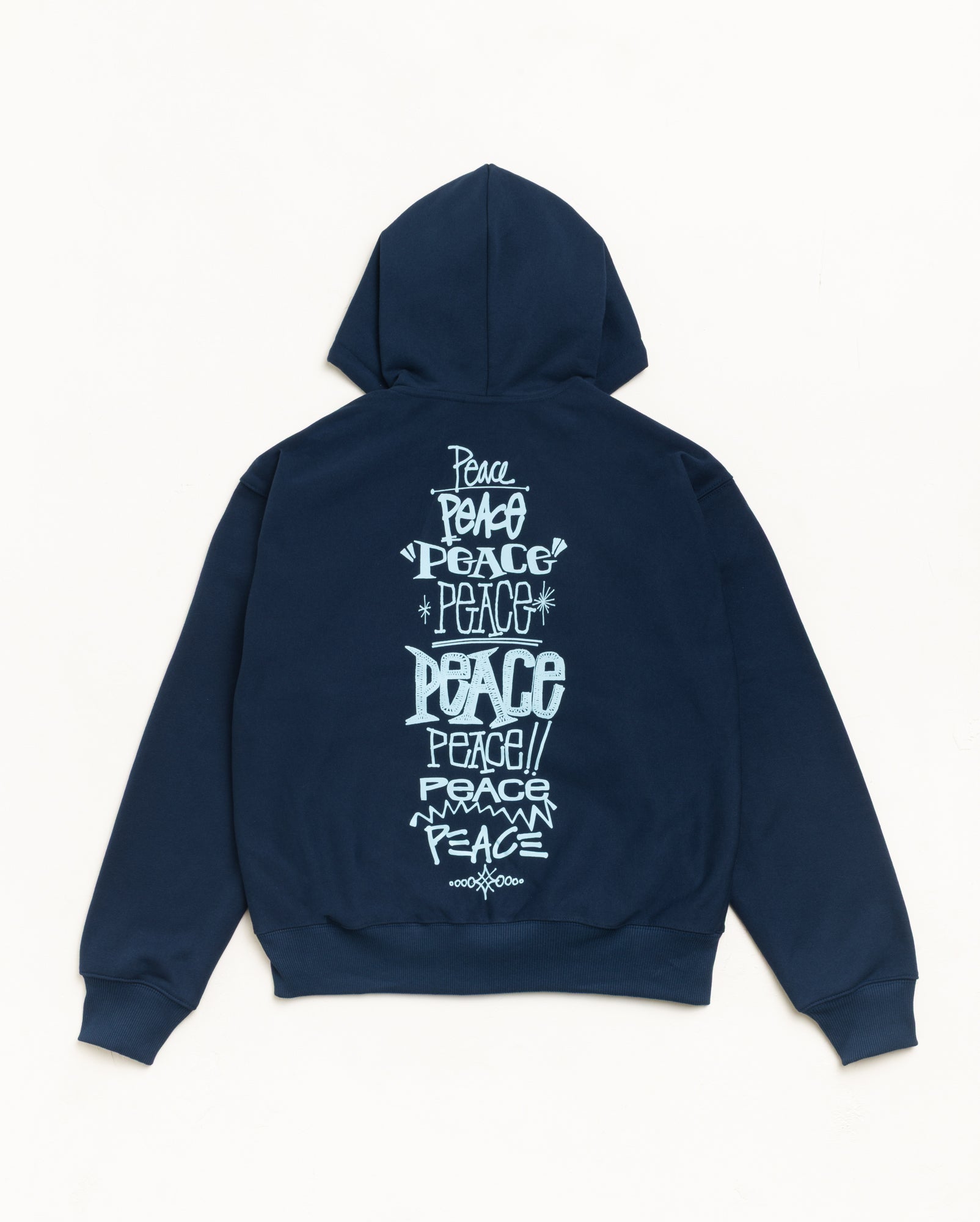 Peace Increased Zip Hoodie - Navy | Sweats | Stüssy UK