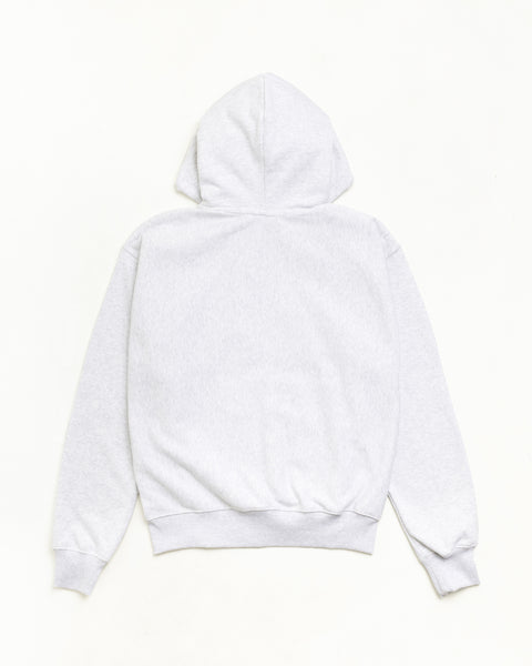 Plaid Zip Hood Unisex Long Sleeve In Ash Heather/blue