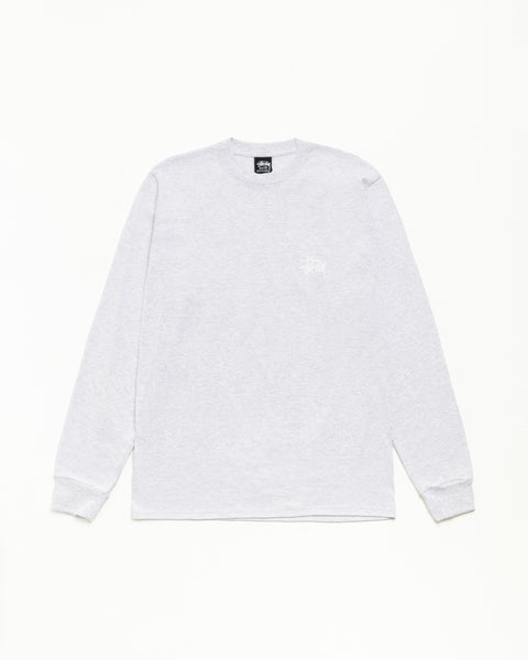 Basic Stüssy LS Tee - Ash Heather | Tees | Stüssy UK