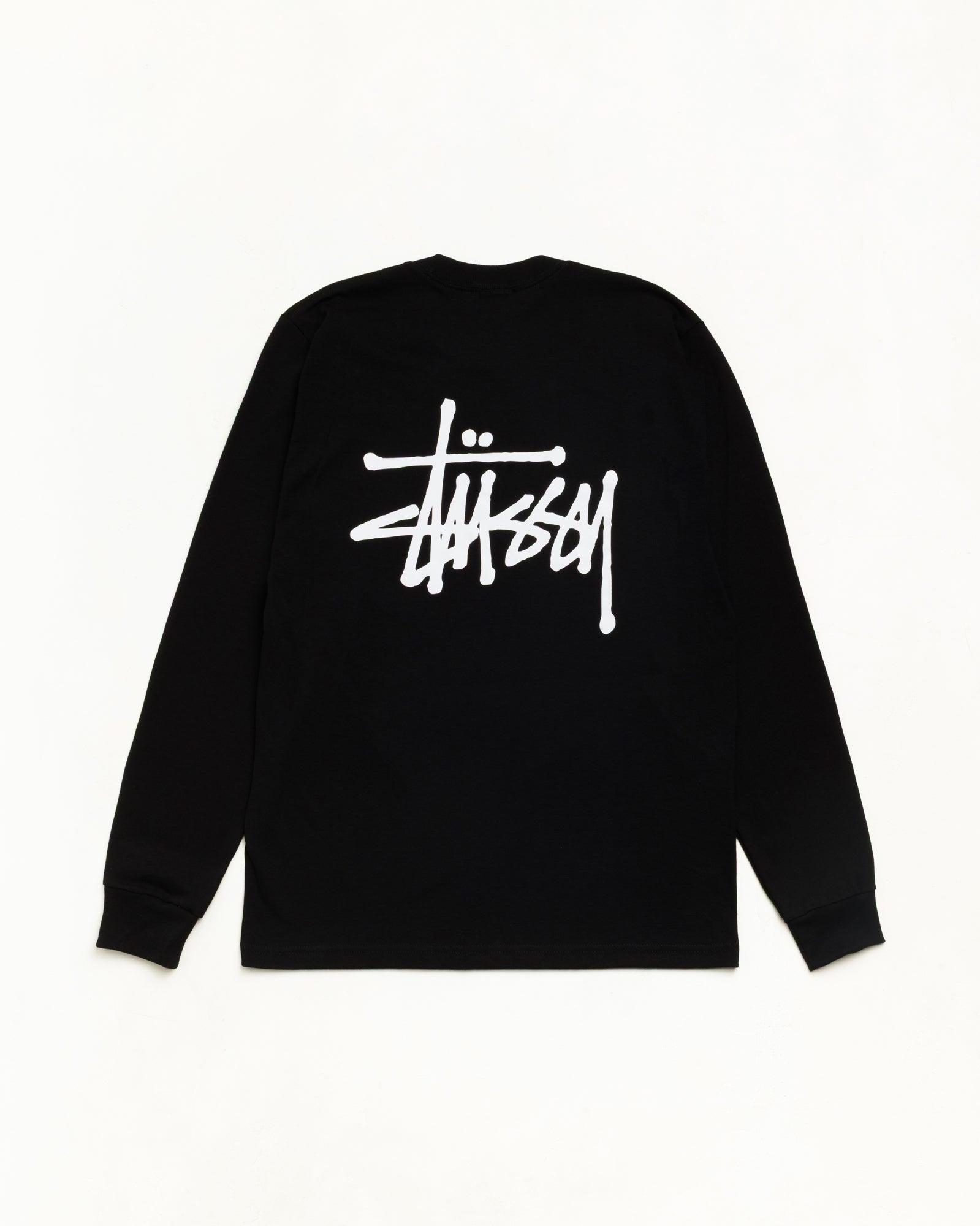 Basic Stussy Ls Tee Unisex Long Sleeve In Black