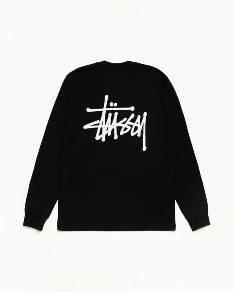 Basic Stussy Ls Tee Unisex Long Sleeve In Black
