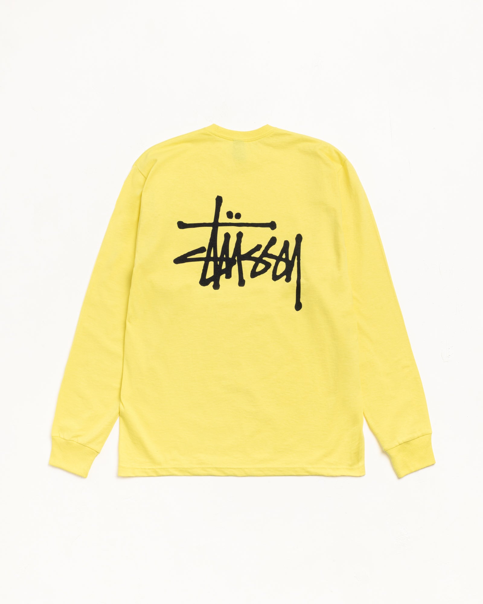 Basic Stüssy LS Tee – Lemon | Tees | Stüssy UK