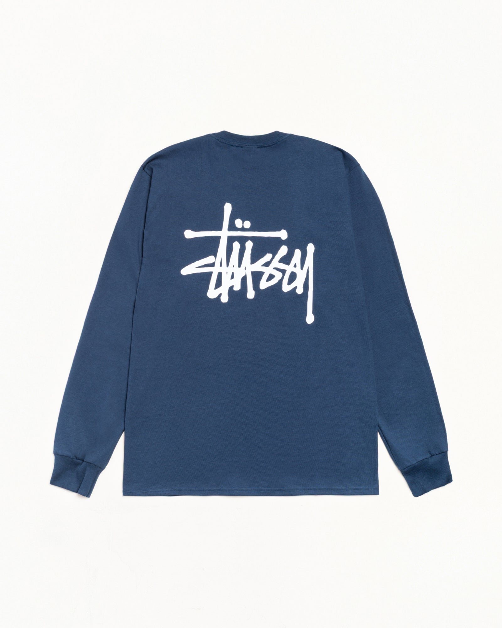 Basic Stüssy LS Tee – Navy | Tees | Stüssy UK