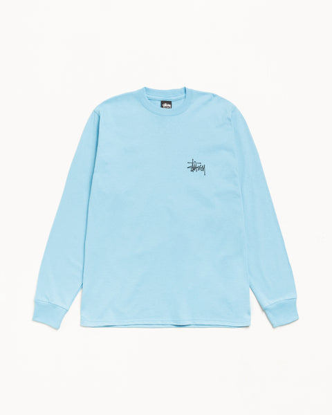 Basic Stussy Ls Tee Mens Long Sleeve In Sky Blue