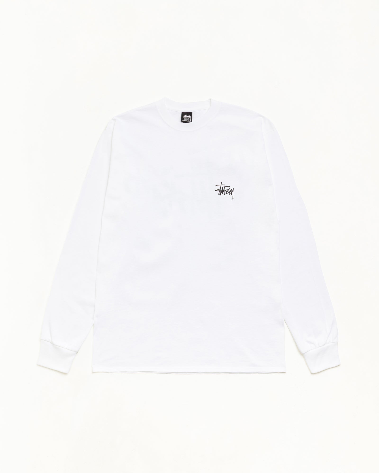 Basic Stussy Ls Tee Unisex Long Sleeve In White