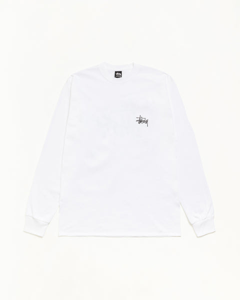 Basic Stussy Ls Tee Unisex Long Sleeve In White