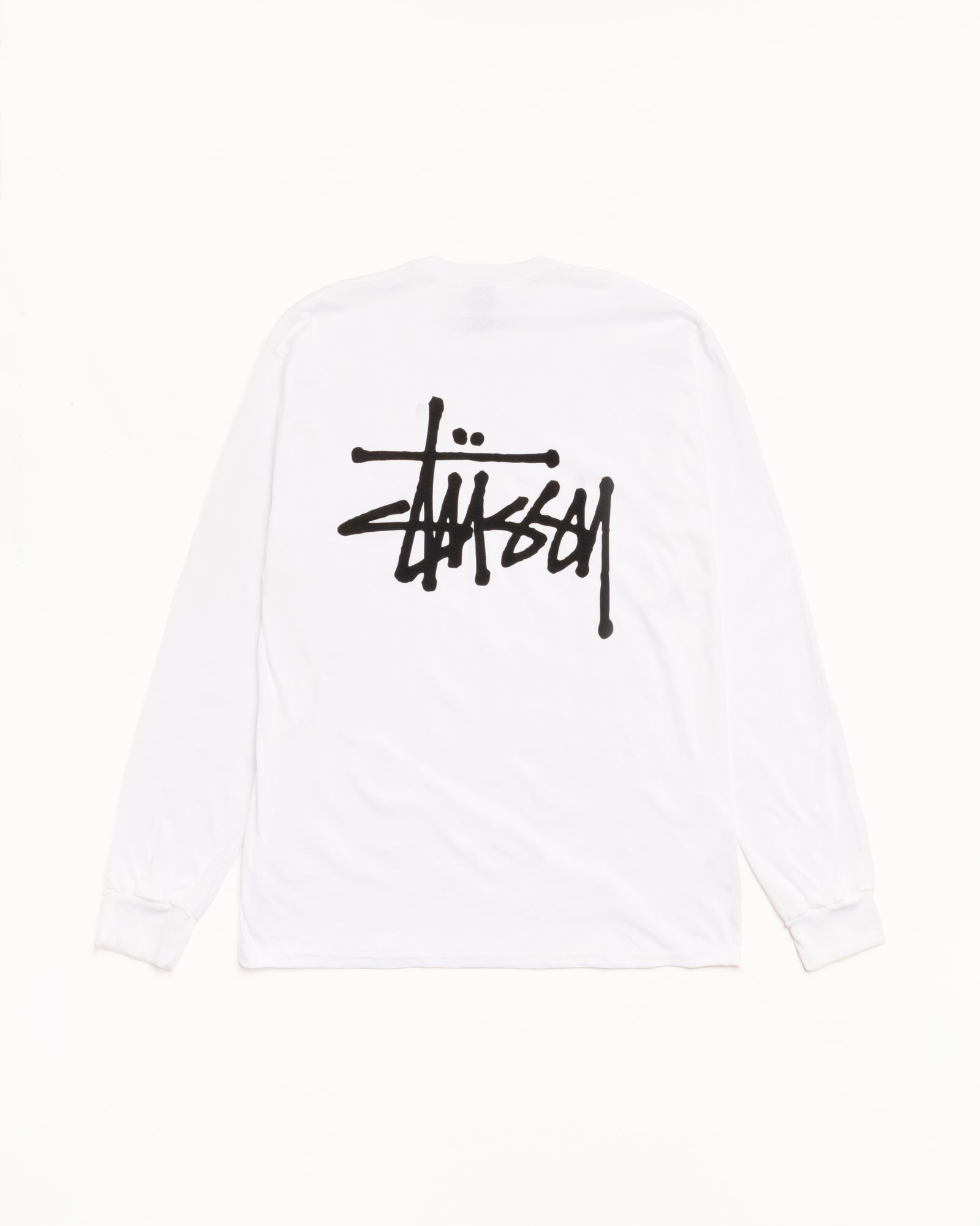 Basic Stüssy LS Tee - White | Tees | Stüssy UK