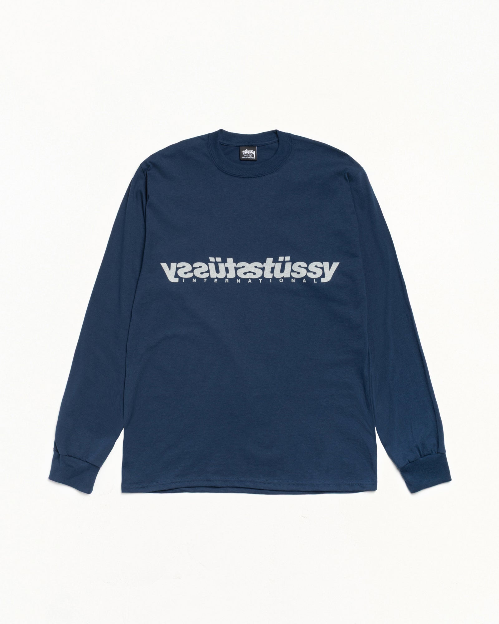 Mirror Ls Tee Mens Long Sleeve In Navy