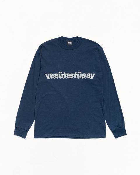 Mirror Ls Tee Mens Long Sleeve In Navy