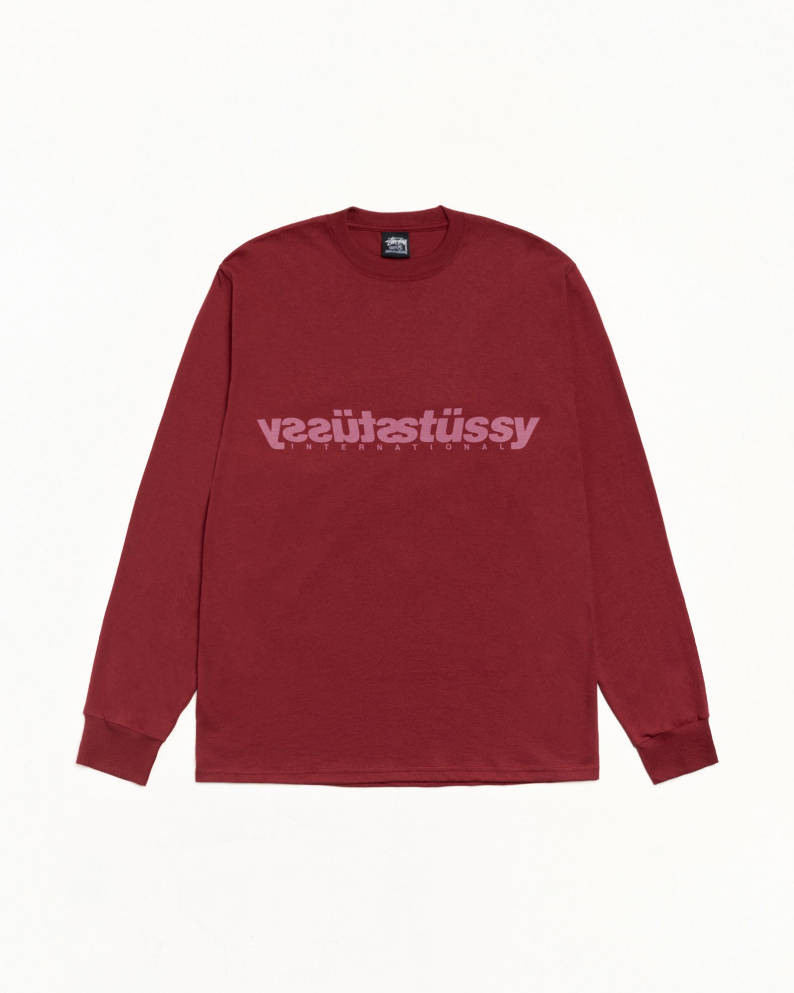 Mirror Ls Tee Mens Long Sleeve In Wine