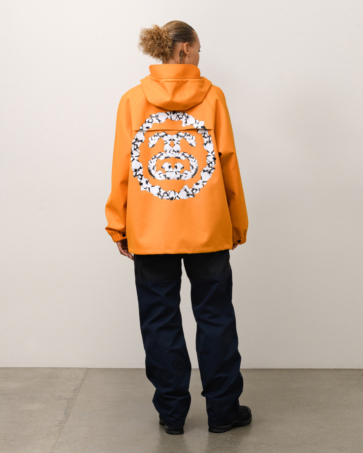 Stussy Tears Columbia Jacket Unisex Long Sleeve In Orange