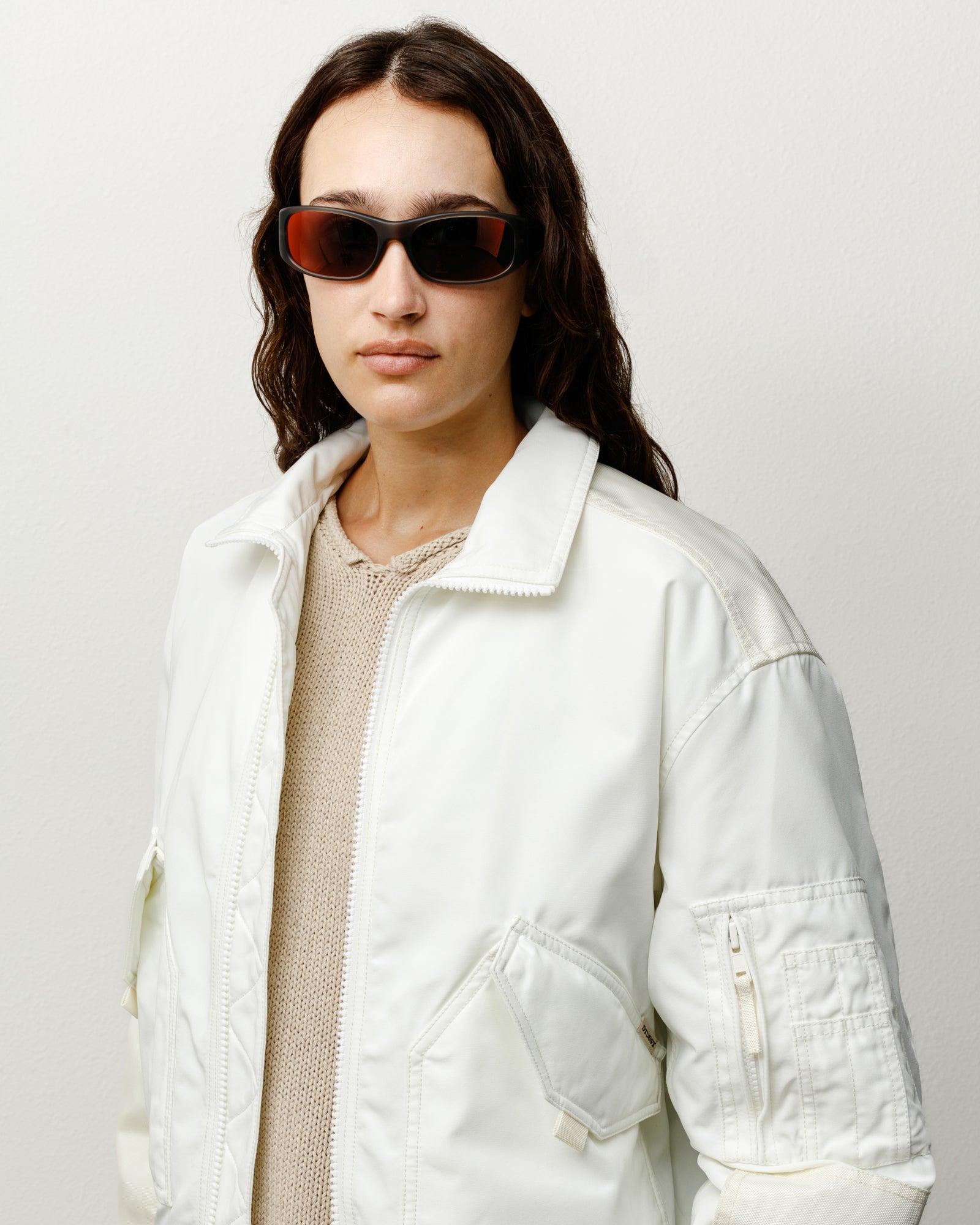 カ*ズ様 stussy michael サングラス Mikey Sunglasses – Frost Smoke/Polarized Red Lens | Eyegear