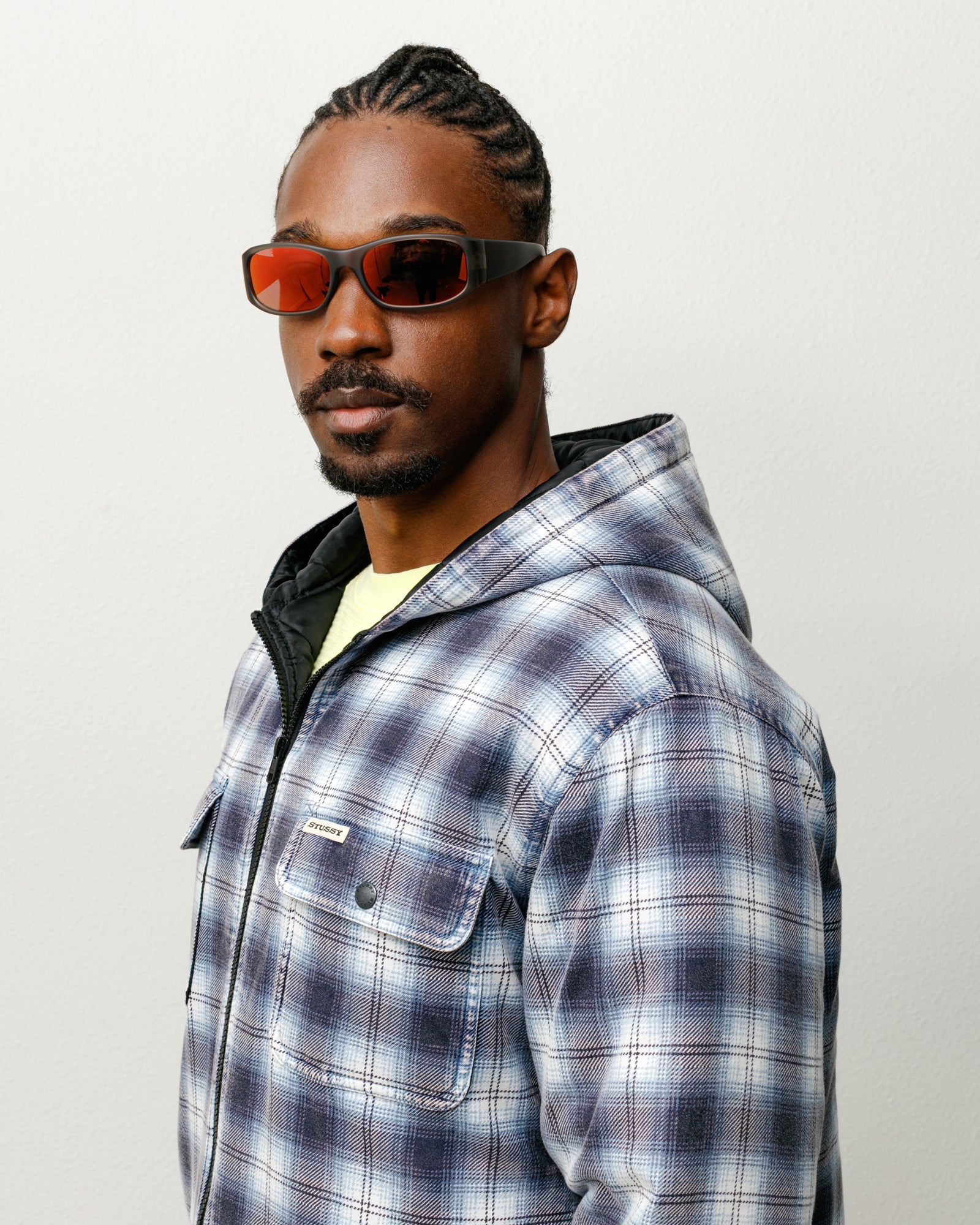 Mikey Polarized Sunglasses – Frost Smoke/Polar Red Lens | Eyegear