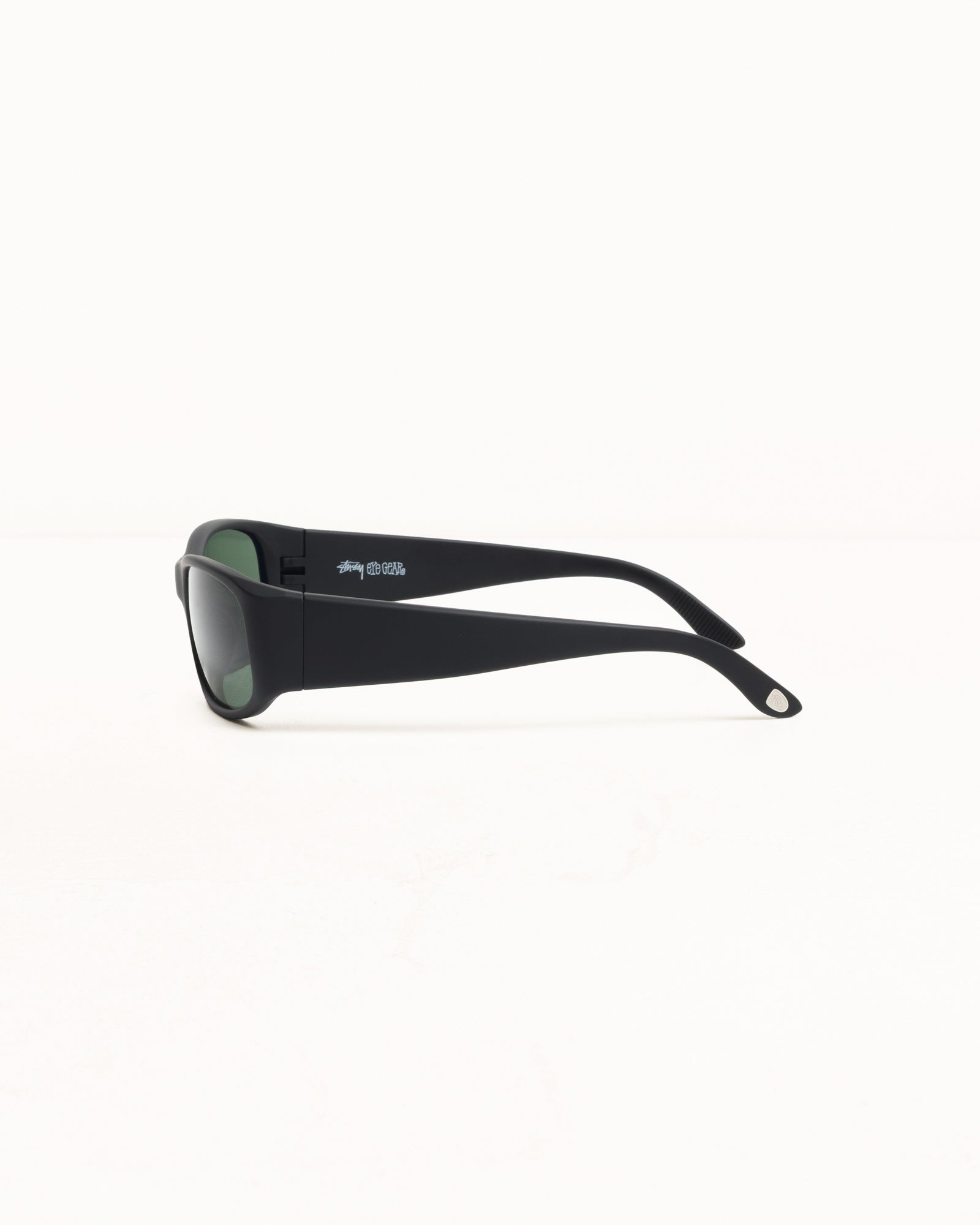 Mikey Sunglasses – Rubber Black/Dark Green Lens | Eyegear | Stüssy UK
