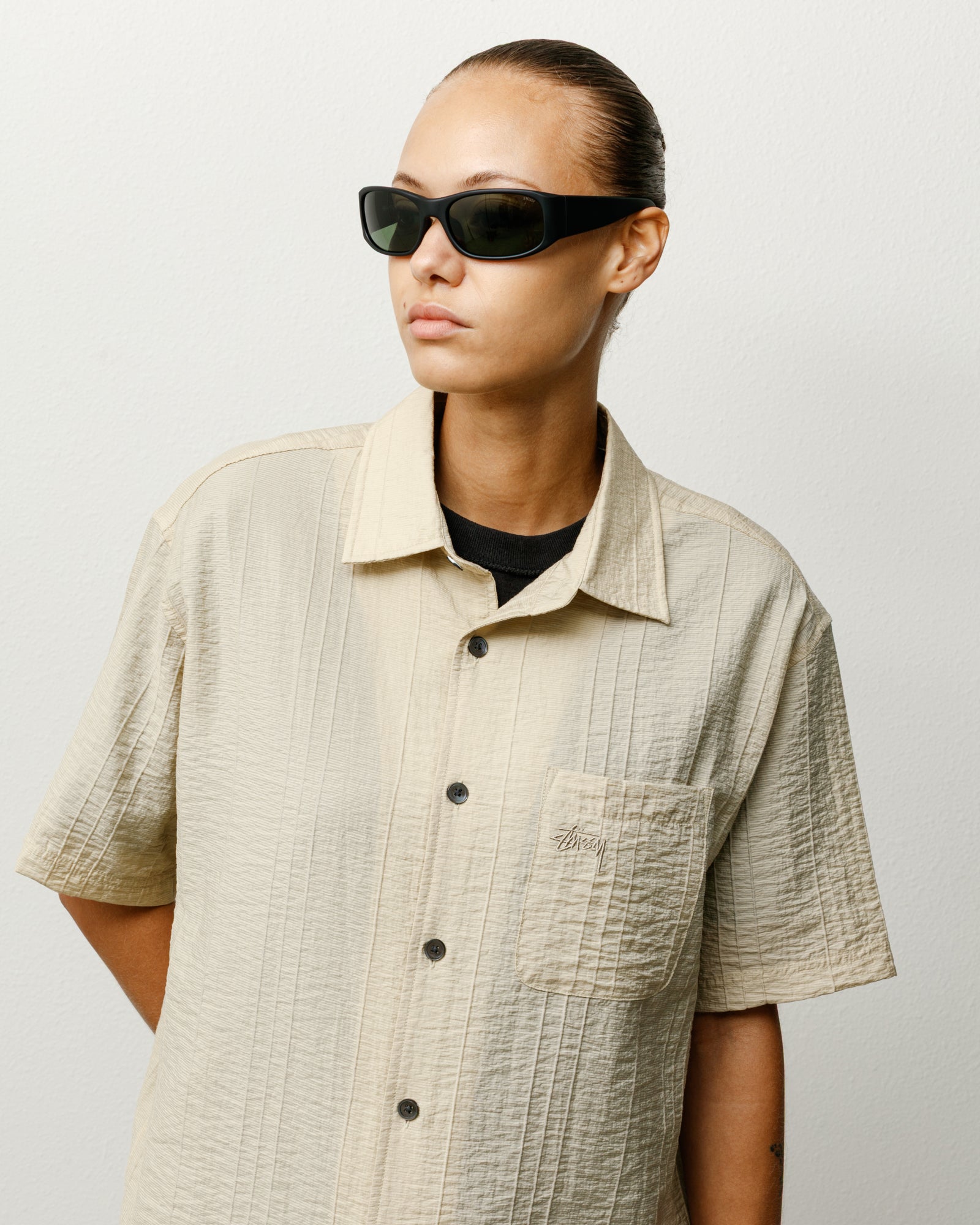 Mikey Sunglasses – Rubber Black/Dark Green Lens | Eyegear | Stüssy UK