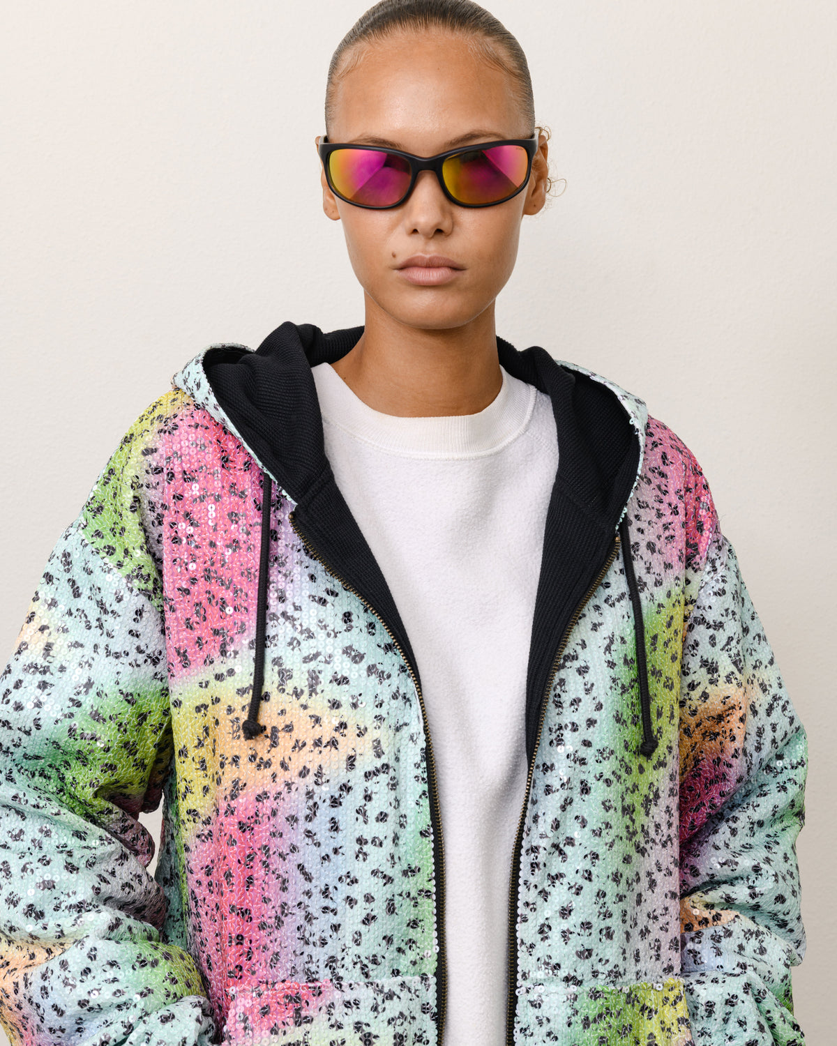 Stussy Tears Julian Sunglasses Unisex In Frost Blk/polr Violet Lens