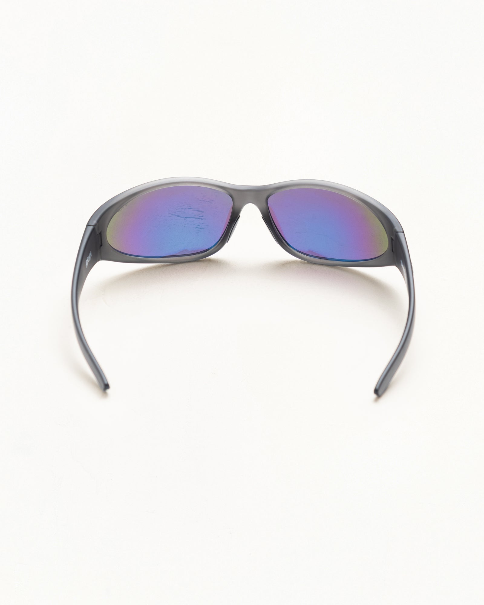 Adrian Sunglasses Unisex In Frost Grey/green Mirror Lens