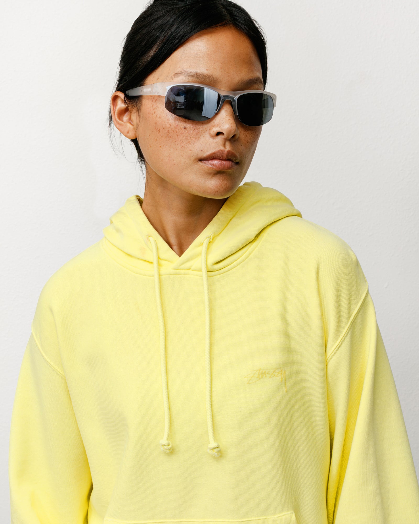 Hiro Sunglasses Unisex In Frost Clear / Mirror Lens