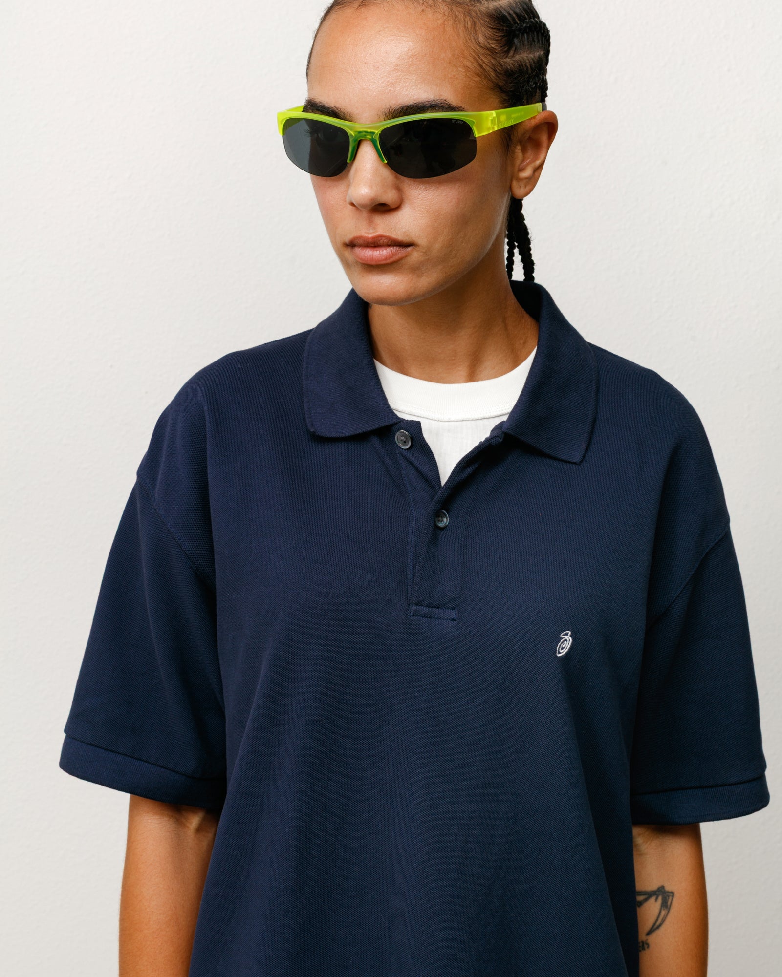 Hiro Sunglasses Unisex In Frost Yellow/black Lens