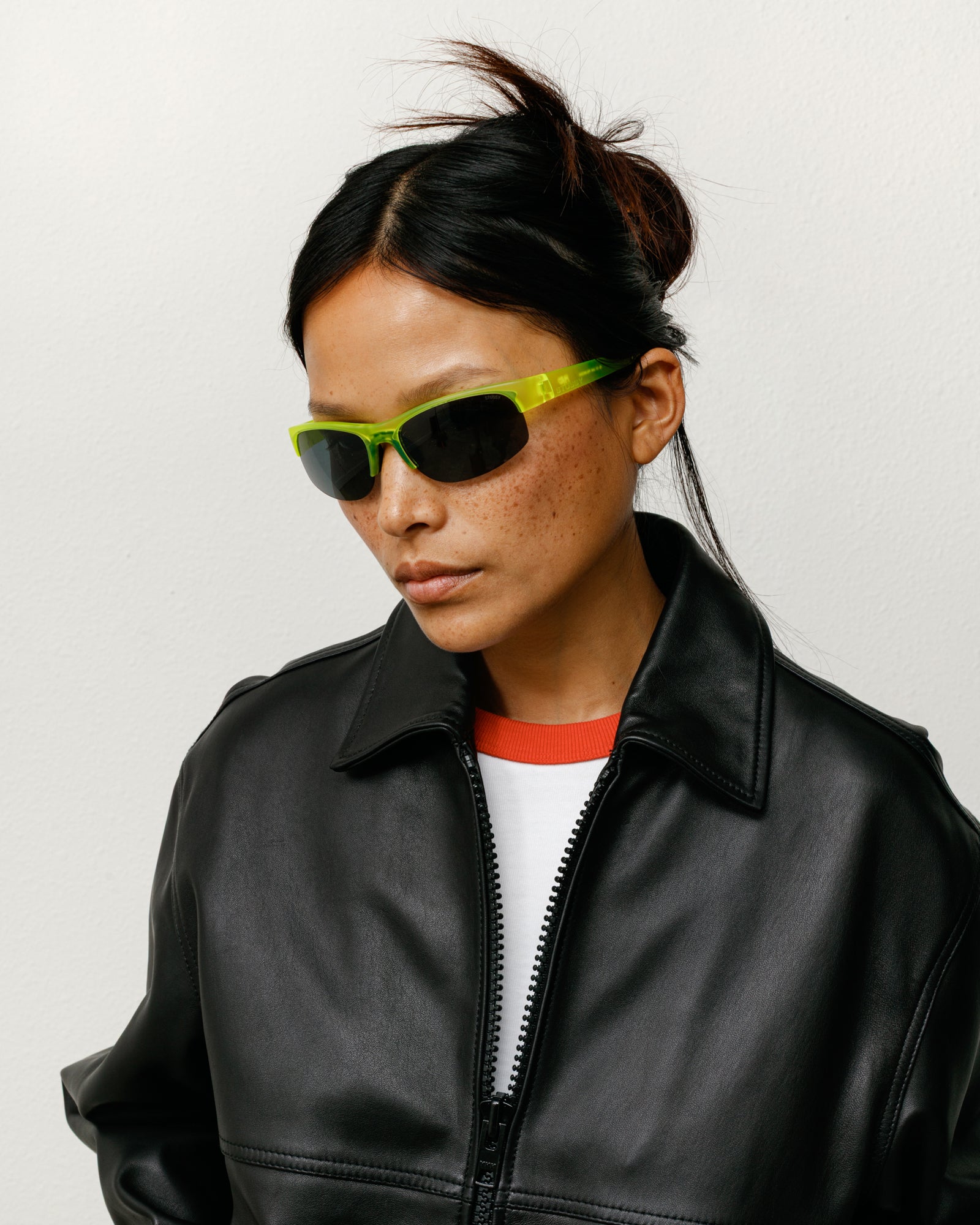 Hiro Sunglasses Unisex In Frost Yellow/black Lens