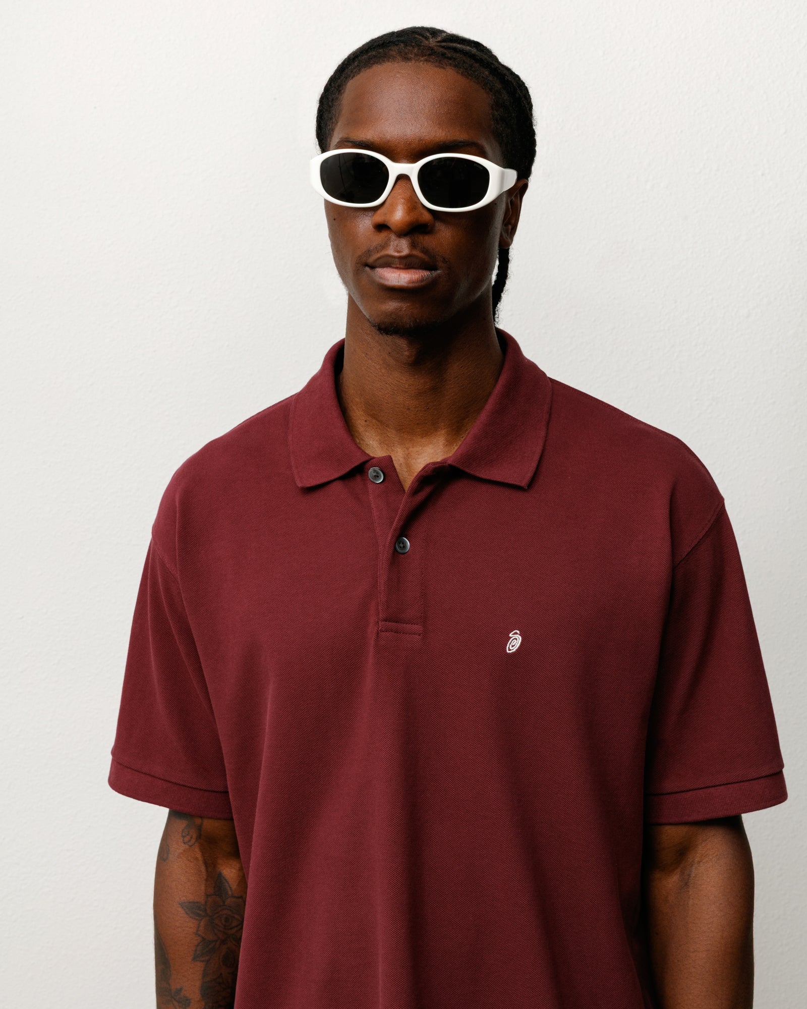 Roman Sunglasses Unisex In Bone/black Lens