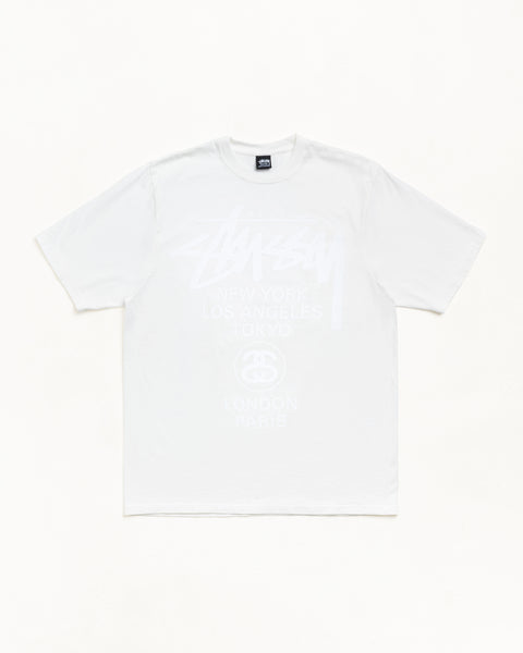 World Tour Pig. Dyed Tee Mens Short Sleeve In Natural