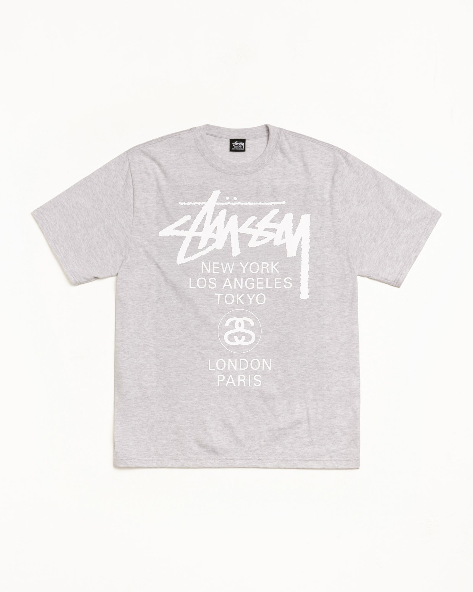 World Tour Tee Mens Short Sleeve In Ash Heather