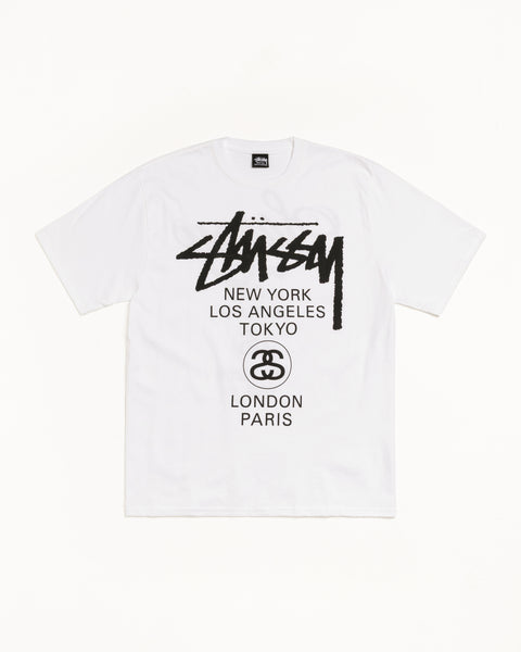 World Tour Tee – White | Tees | Stüssy UK