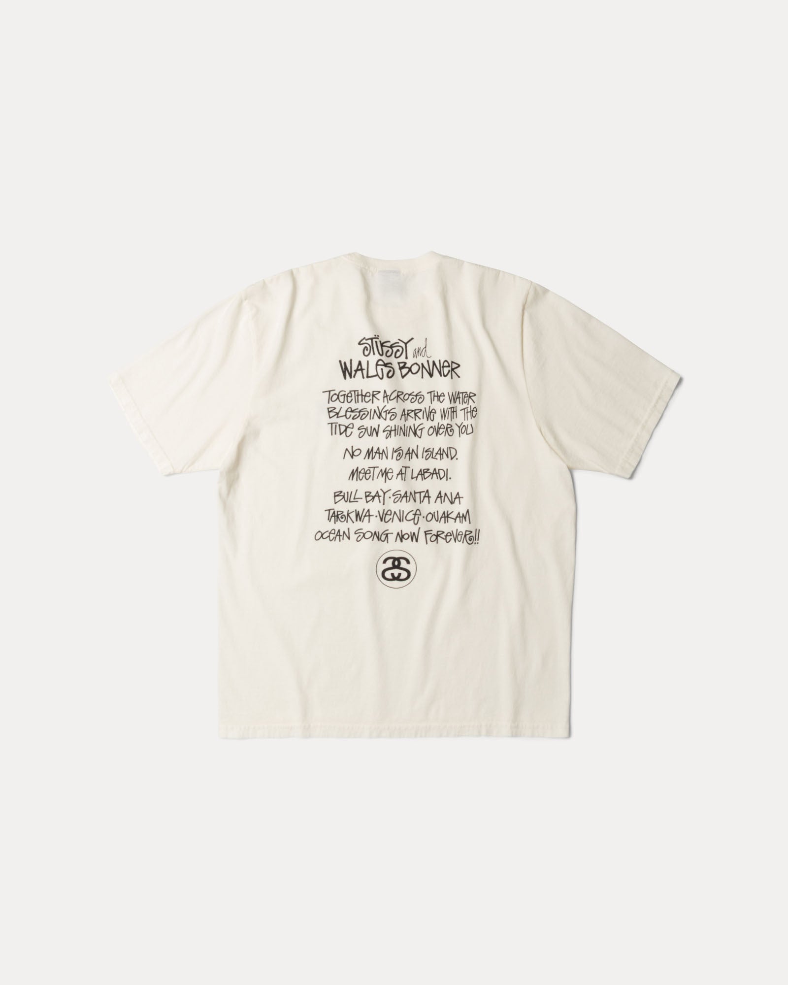 トップス STUSSY WALES BONNER OCEAN SONG TEE L Wales Bonner Ocean Song Tee – Brown | Tees | Stüssy