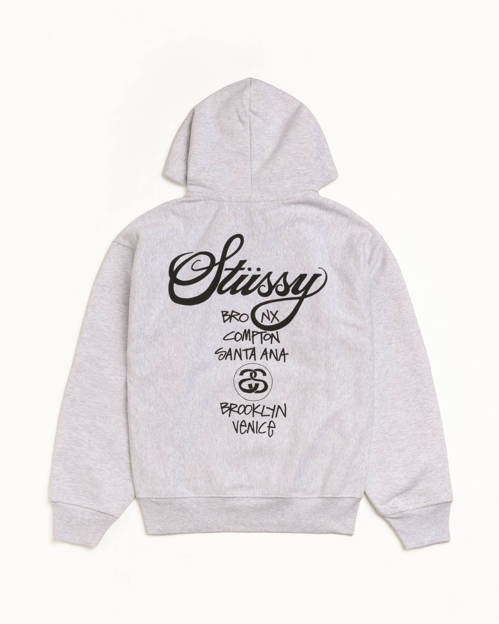 World Tour Hoodie – Ash Heather | Sweats | Stüssy UK