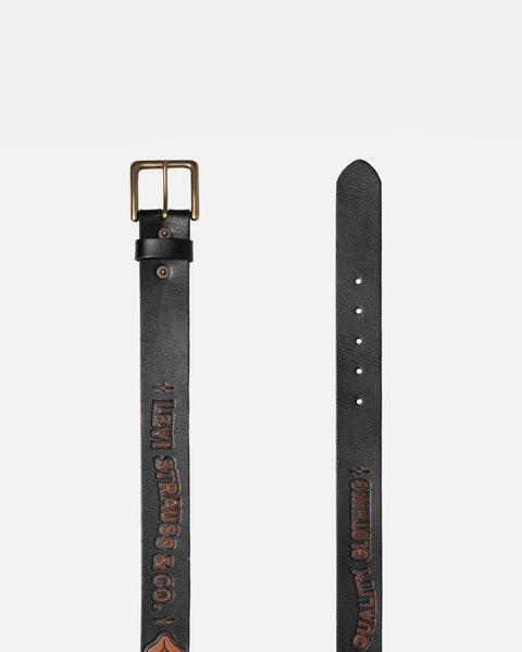 Stüssy & Levi's Embossed Leather Belt Black Accessories