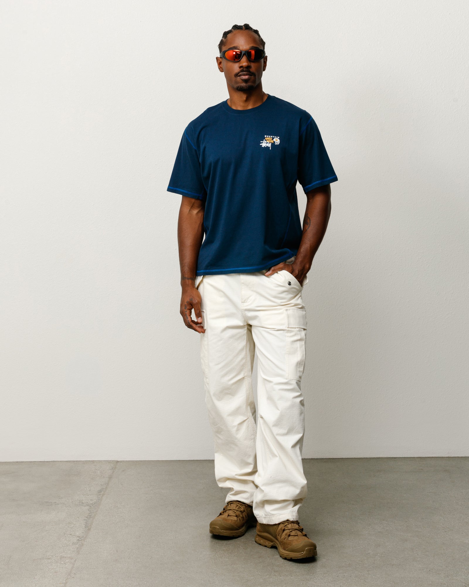 Mhw Stussy Tee Unisex Short Sleeve In Hardwear Navy