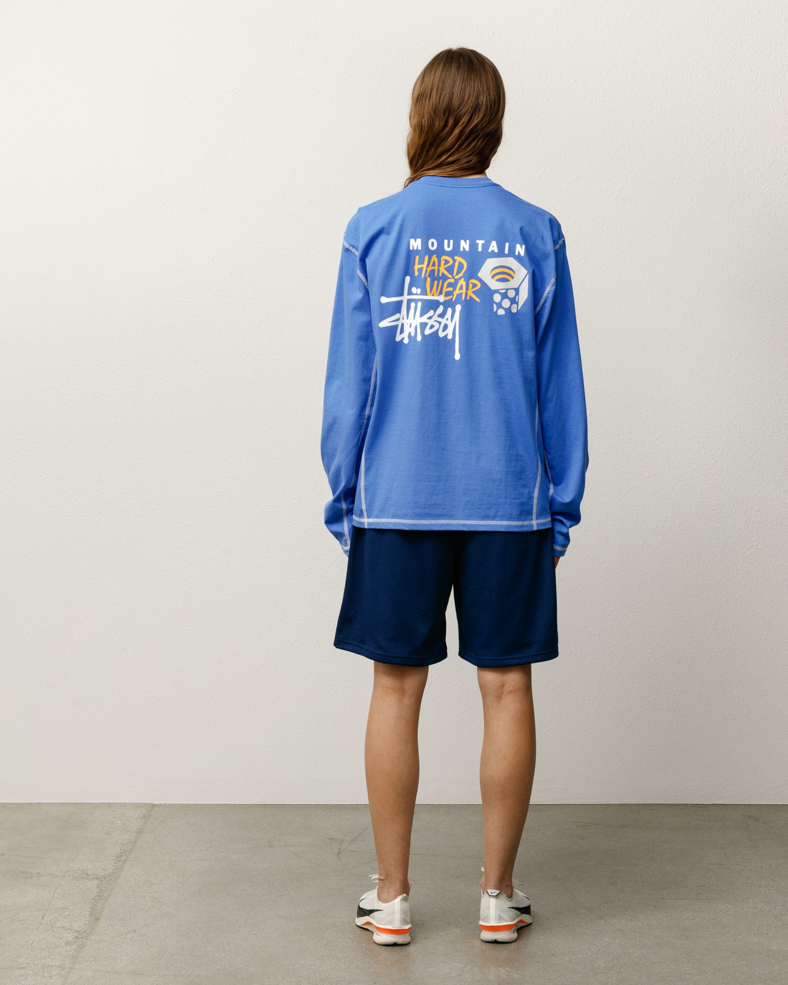 Stussy X Mhw Ls Tee Mens Long Sleeve In Artic Sky