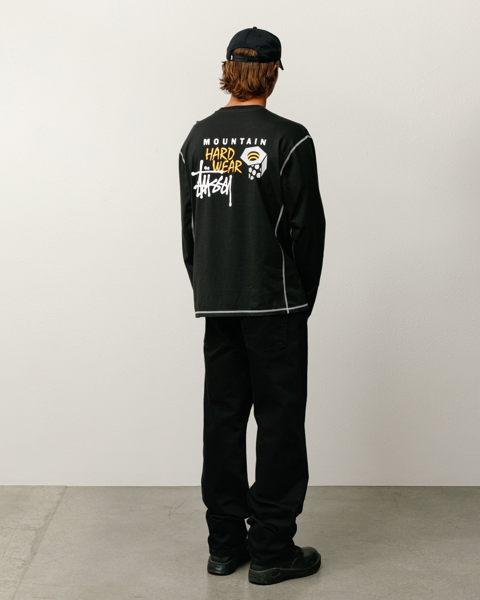 Stussy X Mhw Ls Tee Mens Long Sleeve In Stealth Grey