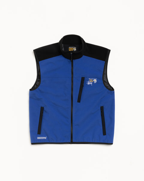 Windstopper Vest Mens Sleeveless In Blue Print