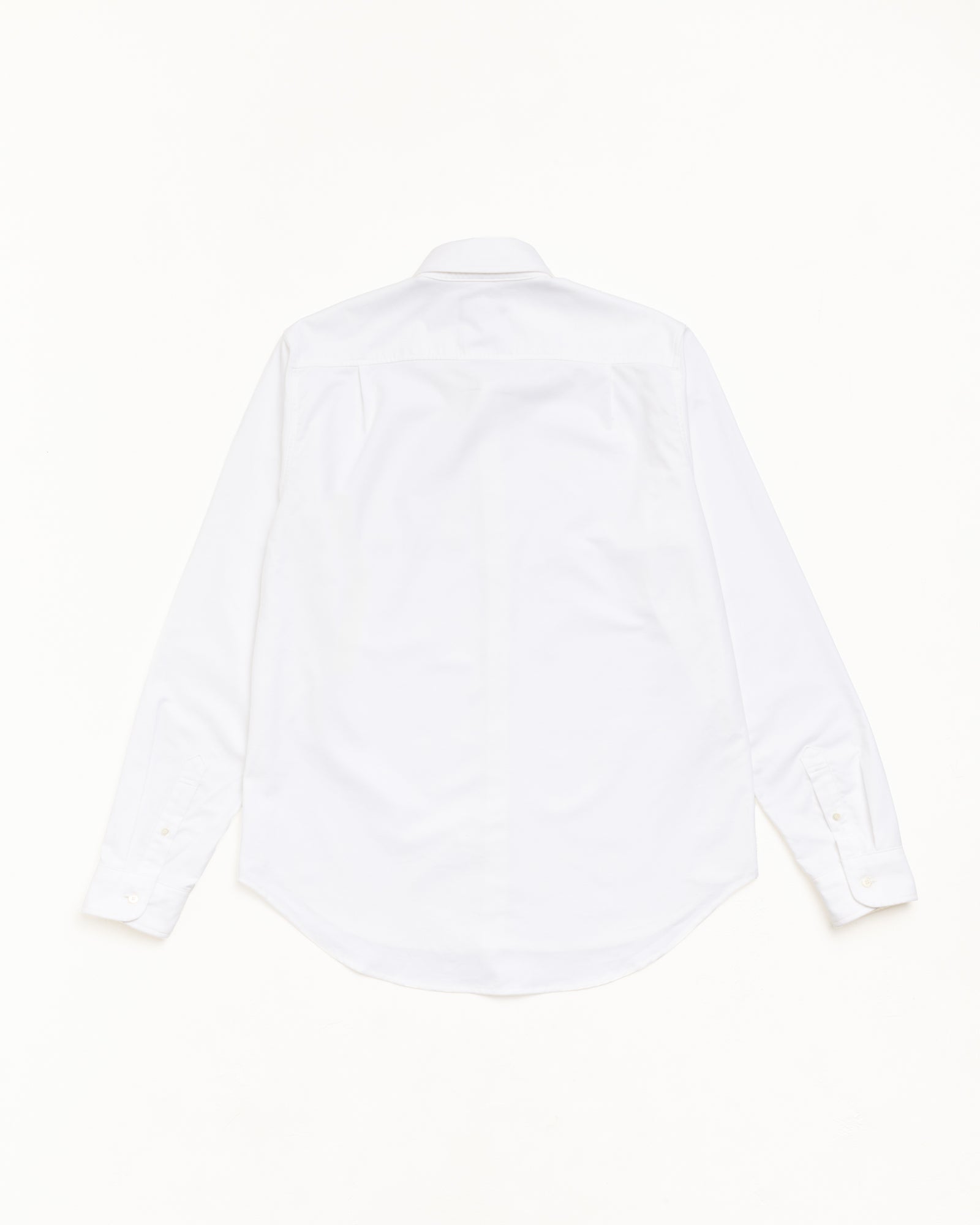 Button Down Shirt Unisex Long Sleeve In White