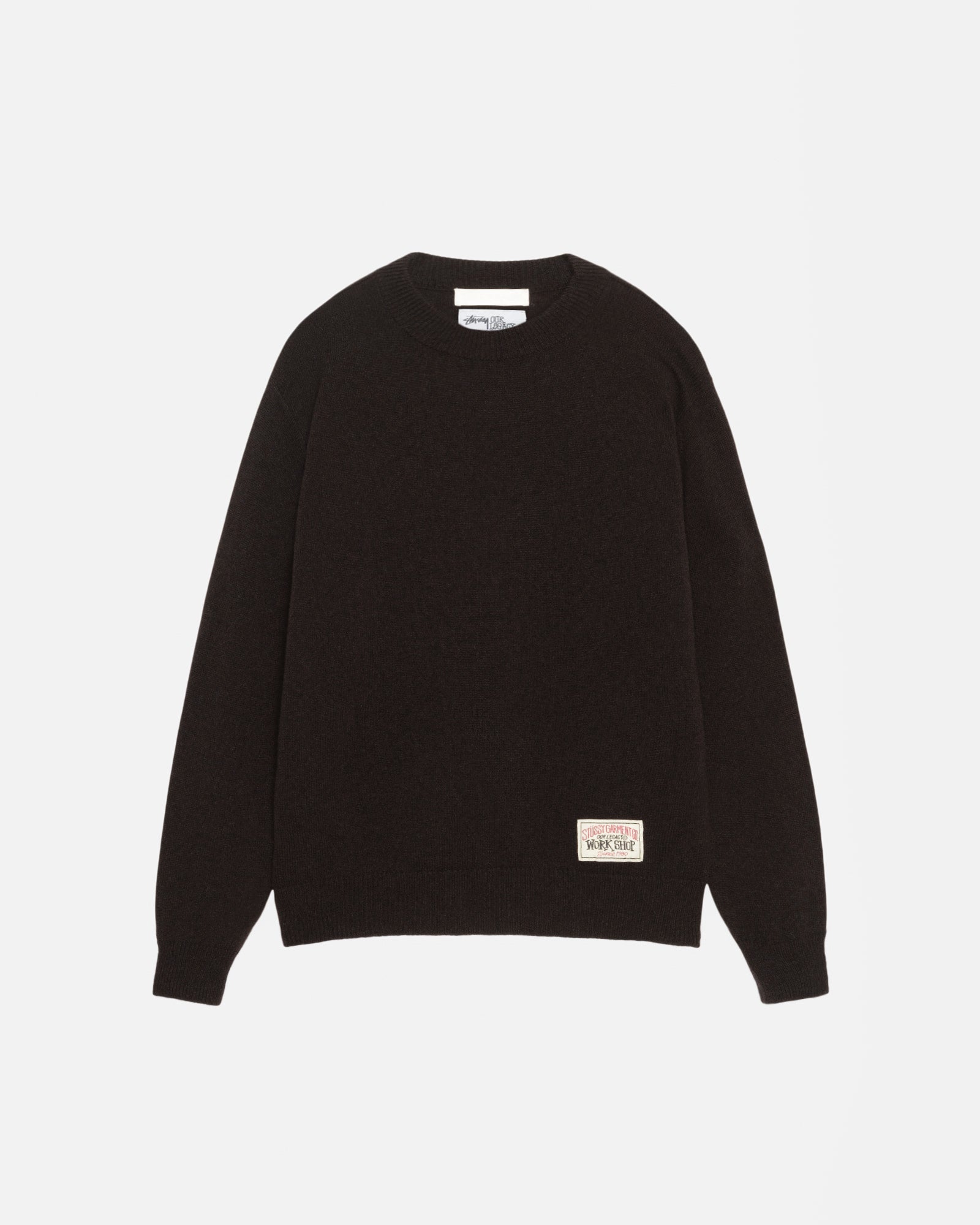 Stüssy Our Legacy Work Shop Knitted Roundneck Sweater Dark Brown Surfman Knits