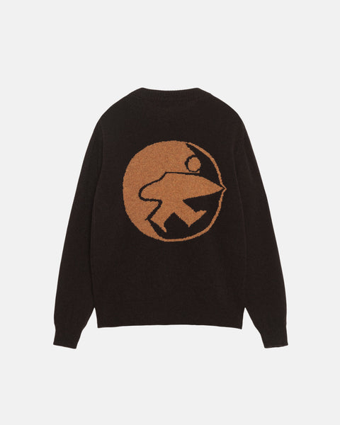 Stüssy Our Legacy Work Shop Knitted Roundneck Sweater Dark Brown Surfman Knits | hero:main:collection:new-arrivals,knits,all