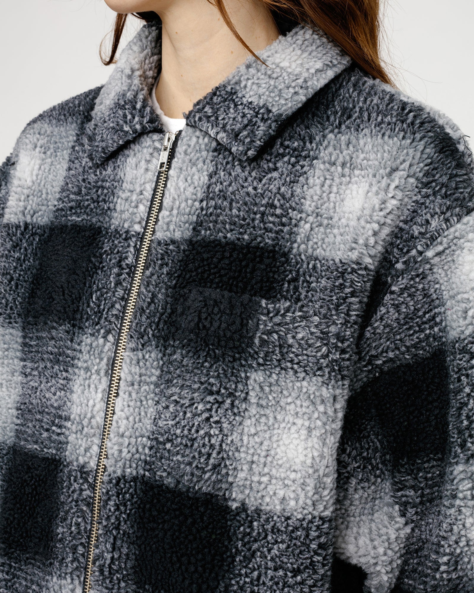 Stussy hot sale checkered jacket