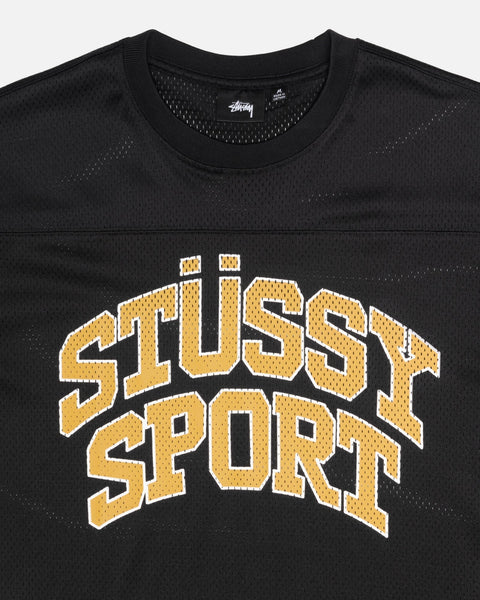 Stüssy Sport Mesh Football Jersey Black Shortsleeve