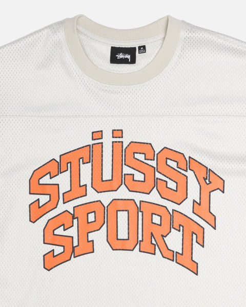 Stüssy Sport Mesh Football Jersey Natural Shortsleeve