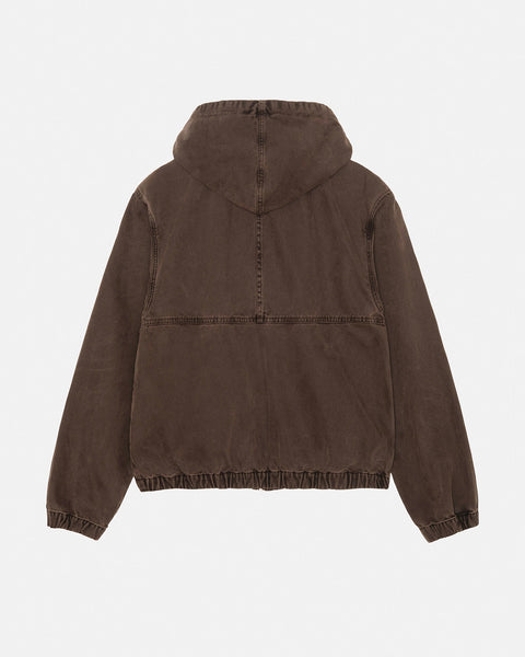WORK JACKET UNLINED CANVAS BROWN OUTERWEAR