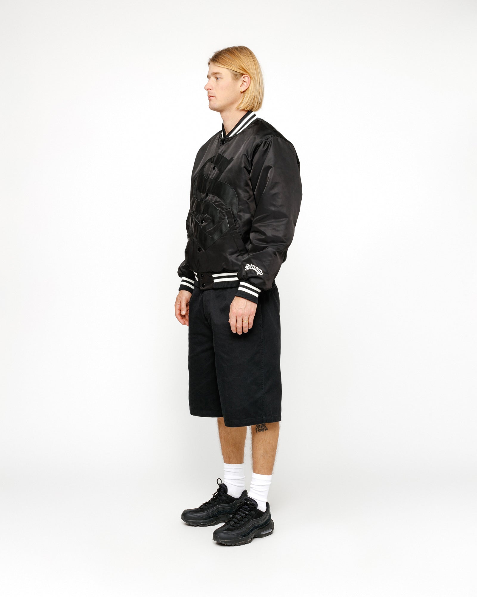 Stadium Jacket Gothic S in black – Stüssy UK