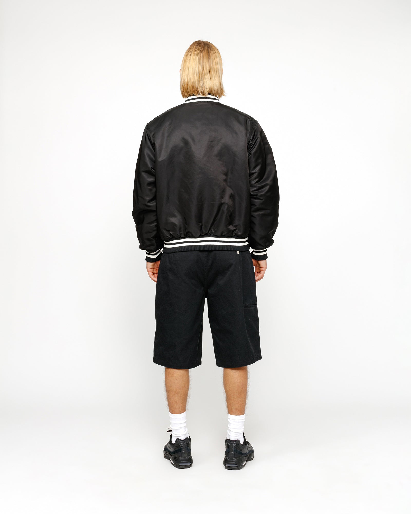 Stadium Jacket Gothic S in black – Stüssy UK