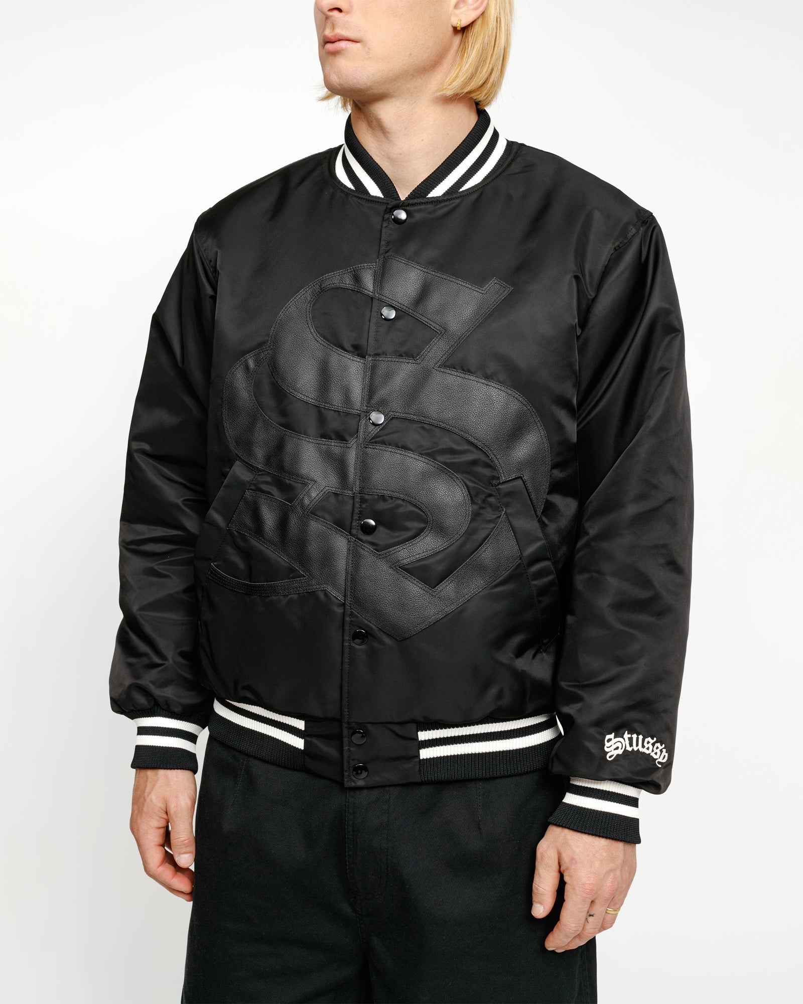 Stadium Jacket Gothic S in black – Stüssy UK