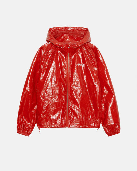 Stüssy Beach Shell Coated Ripstop Red Outerwear