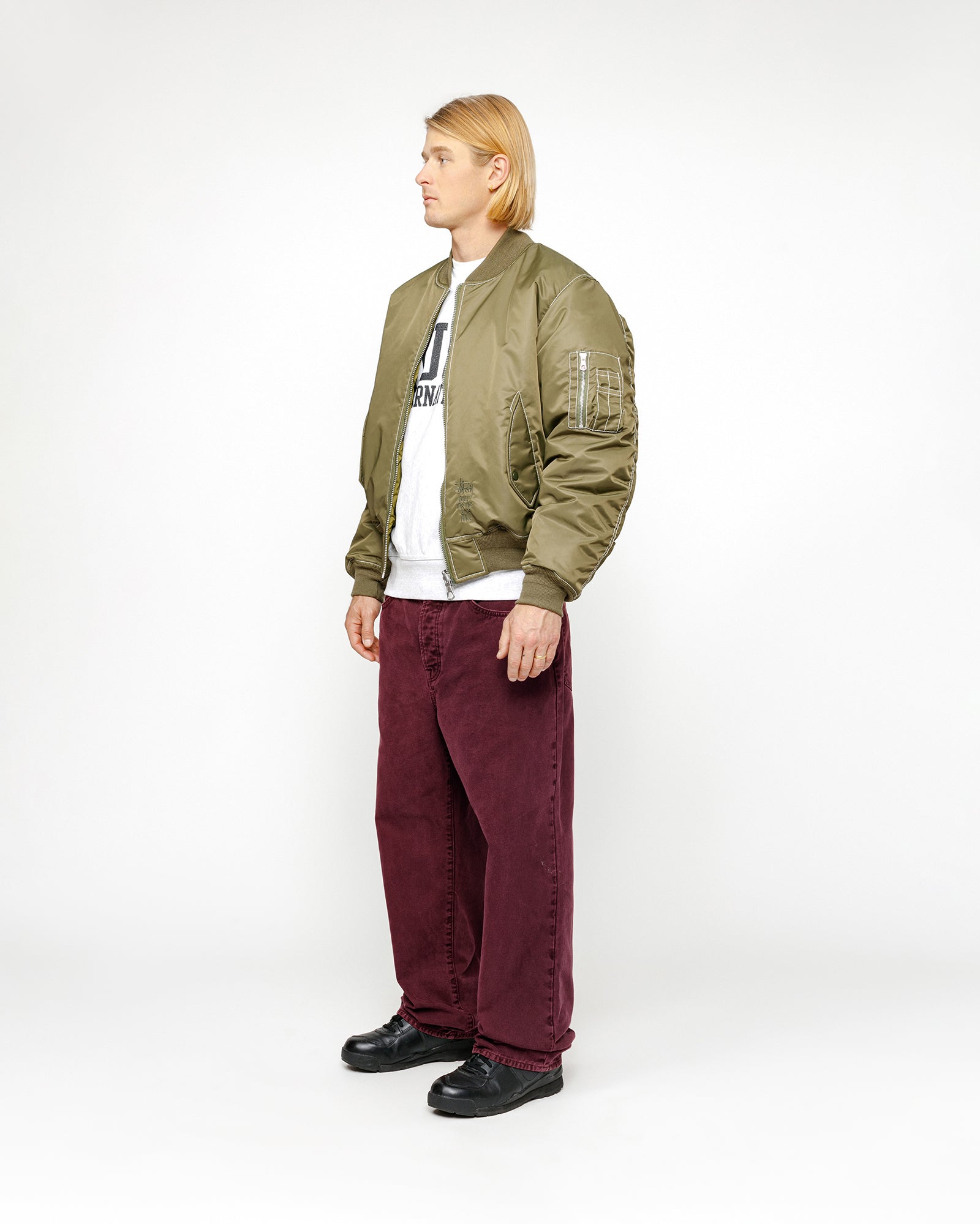 Big Ol' Jean Washed Canvas in wine – Stüssy UK