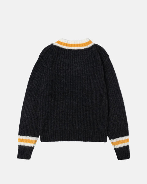Stüssy Mohair Tennis Sweater Charcoal Knit