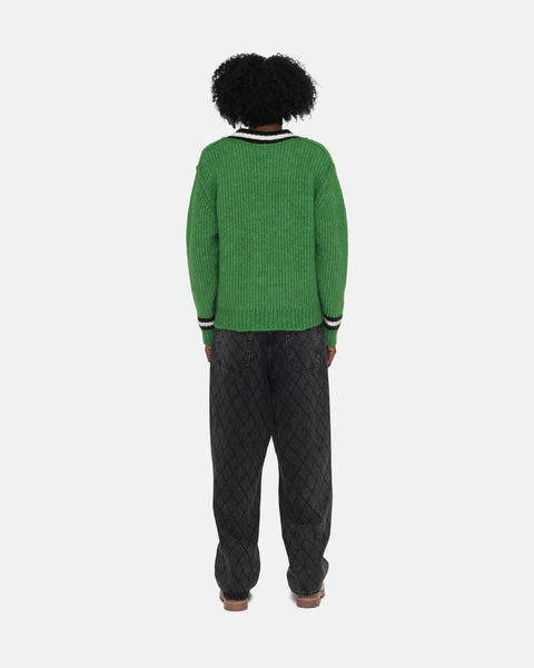 Stüssy Mohair Tennis Sweater Green Knit