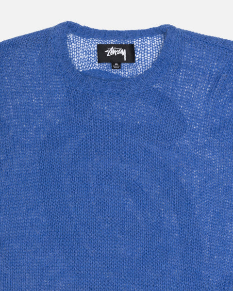 Stüssy S Loose Knit Sweater Blue Knit